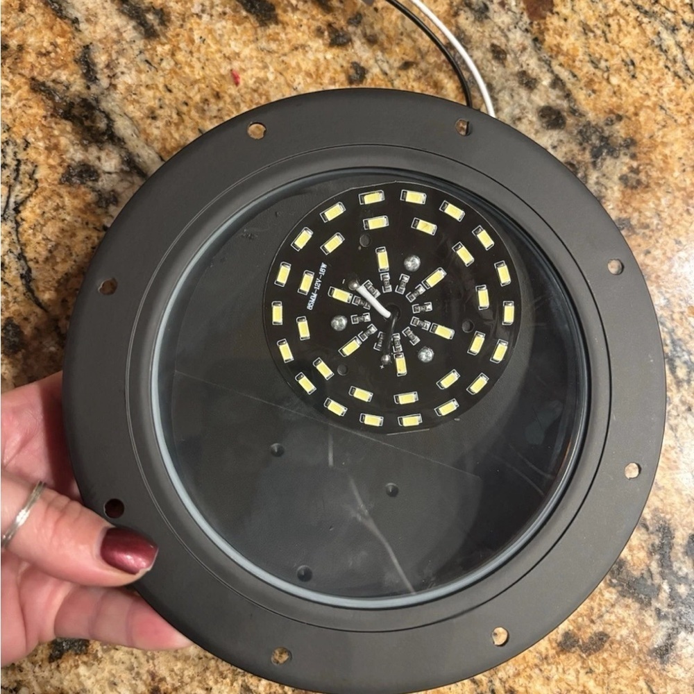 RV/Trailer/Toy Hauler 7in Exterior round Flood Light - LED, 12V 18W